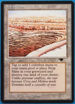 Strip Mine (b Uneven) Antiquities NM Land Rare MAGIC CARD (ID# 510253) ABUGames - Image 1
