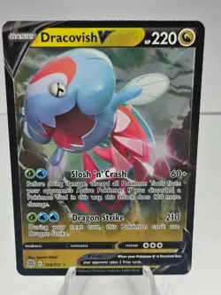 Dracovish V 114/172 Brilliant Stars Holo Ultra Rare Pokemon Card TCG English - Image 1