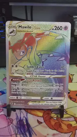 Pokemon TCG Mawile VSTAR 200/195 Silver Tempest Rainbow Hyper Rare NM - Image 1