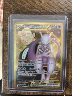 Pokemon Mewtwo EX Team Rockets 240/182 Gold Rare 2025 TCG Destined Rivals - Image 1