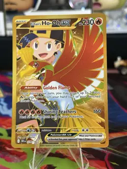 Ethan's Ho-Oh EX 239/182 Sv10: Destined Rivals Holo Hyper Gold Pokemon TCG - Image 1