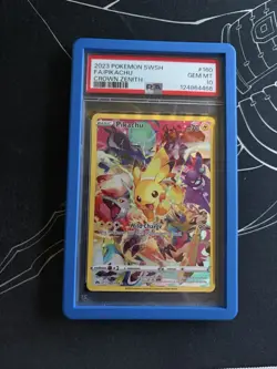2023 Pokemon Sword & Shield Crown Zenith Pikachu Full Art Holo PSA 10 160/159 - Image 1