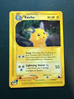 Pokemon TCG Vintage Raichu Non-Holo Rare 27/144 Skyridge WOTC LP - Image 1