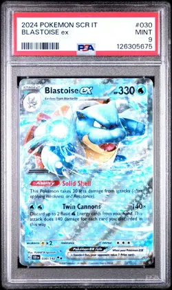 2024 POKEMON ITALIAN SCR IT-STELLAR CROWN #030 BLASTOISE EX PSA 9 - Image 1