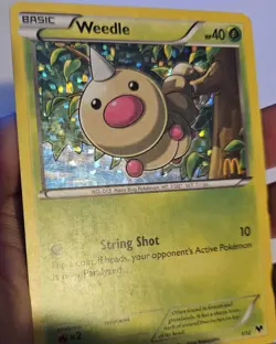 Weedle Holo Rare 2014 McDonald's Promo 1/12 Pokemon TCG MP - Image 2