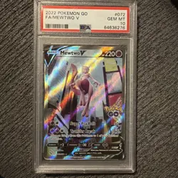 Mewtwo V (Alternate Full Art) 072/078 Pokemon GO Holo PSA 10 - Image 1