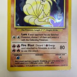 Ninetales 12/102 Holo Rare Unlimited Vintage LP WOTC Base Set Pokemon TCG - Image 3