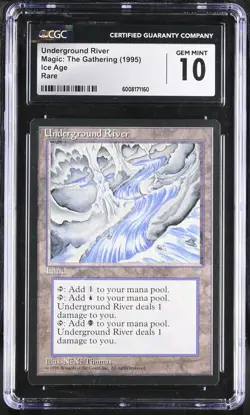 UNDERGROUND RIVER Ice Age Rare CGC 10 Vintage MTG [Nostalgium] - Image 1