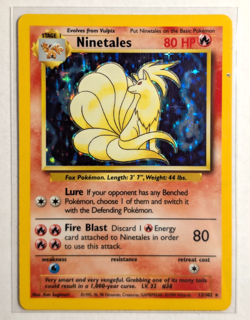 Pokemon TCG Ninetales Base Set 12/102 Holo Unlimited Holo Rare - Image 1