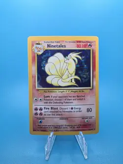 Ninetales 12/102 Holo Rare Pokemon 1999 Unlimited Base Set - Image 1