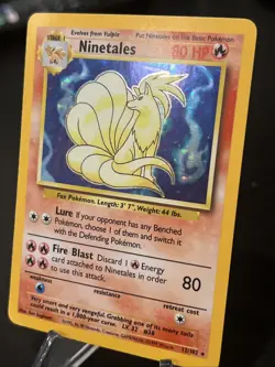 Ninetales 12/102 Holo Rare Base Set Unlimited Pokemon Card 1999 - Image 3