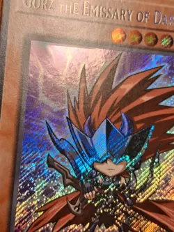 1st ed Gorz the Emissary of Darkness BLMM-EN005 Secret Rare Yugioh Card LP - Image 5