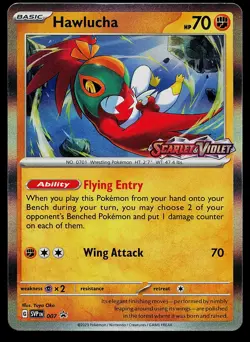 Pokemon Card - Hawlucha Scarlet & Violet Promo 007 Holo Stamped - Image 1