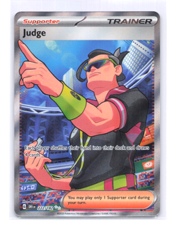Pokemon TCG - Judge - 222/182 - Destined Rivals - Full Art Trainer Card - M/NM - Image 1
