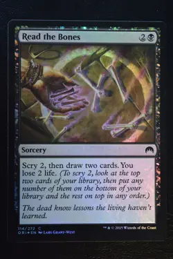 Magic The Gathering MTG READ THE BONES FOIL Magic Origins LP Lightly Played - Image 1