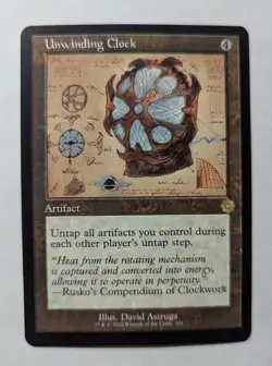 1x Unwinding Clock Retro Schematic NM - BRO Magic MTG x1 - Image 1
