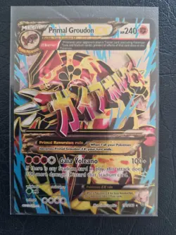 Primal Groudon EX 151/160 Primal Clash Ultra Rare MP Full Art Pokemon Card - Image 1