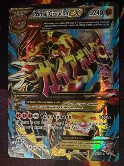 Pokemon Primal Groudon EX Full Art Holo Ultra Rare XY Primal Clash 151/160 - Image 1