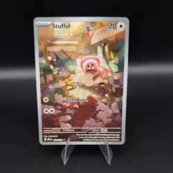 Pokemon TCG Stufful 154/132 ME01: Mega Evolution Illustration Rare Near Mint - Image 1