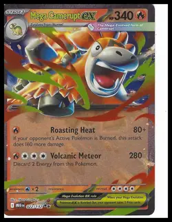 Pokemon ME01: Mega Evolution #022/132 Mega Camerupt ex FREE SHIPPING (US) - Image 1