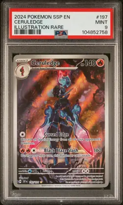 2024 POKEMON SSP EN-SURGING SPARKS ILLUSTRATION RARE #197 CERULEDGE PSA 9 - Image 1