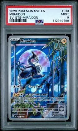 2023 POKEMON SVP EN-SV BLACK STAR PROMO #013 MIRAIDON PSA 9 - Image 1
