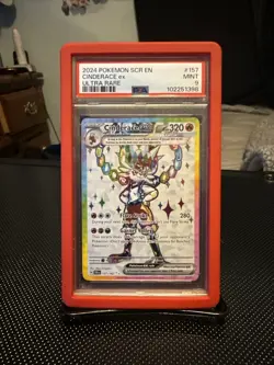 2024 Pokemon TCG - Stellar Crown - Cinderace ex - UR - 157/142 - PSA9 - Image 1