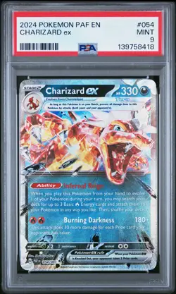 2024 POKEMON PAF EN-PALDEAN FATES #054 CHARIZARD EX PSA 9 - Image 1