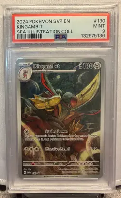 2024 Pokemon SVP EN Kingambit #130 Black Star Promo SFA Illustration Coll PSA 9 - Image 1