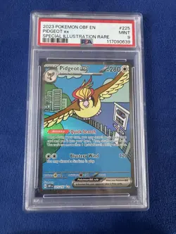2023 Pokemon OBF EN Pidgeot ex 225 Special Illustration Rare - PSA MINT 9 - Image 1