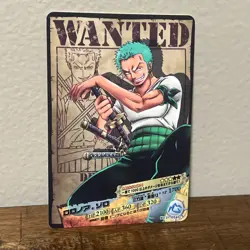 One Piece AR Carddass Roronoa Zoro Wanted! 01-05 Berry Match 2011 Bandai Rare - Image 2
