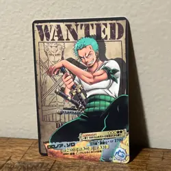 One Piece AR Carddass Roronoa Zoro Wanted! 01-05 Berry Match 2011 Bandai Rare - Image 3