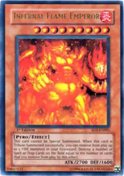 Yugioh! MP Infernal Flame Emperor - SD3-EN001 - Ultra Rare - 1st Edition Moderat - Image 1