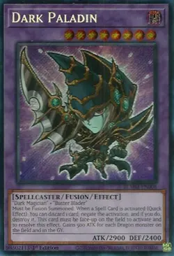Yugioh! LP Dark Paladin - BLMM-EN008 - Secret Rare - 1st Edition Lightly Played, - Image 1
