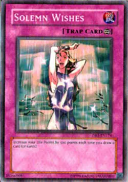 Yugioh! LP Solemn Wishes - DB1-EN174 - Common - Unlimited Edition Lightly Played - Image 1