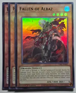 Yugioh x3 Fallen of Albaz CH01-EN001 Ultra Rare 1st Edition - Image 1