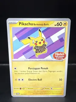 Pokemon Pikachu Berkemeja Batik 154/SV-P Stamped Indonesia Journey Promo - Image 1