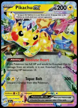 Pikachu ex Double Rare Prize Pack Series Cards 057/191 NM - Image 1