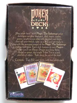 Magic the Gathering POKER DECKS unsealed Poker Deck x 2 MtG art face cards 1998 - Image 3