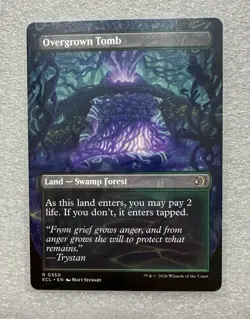 MTG Overgrown Tomb #0350 BORDERLESS Shock Land Lorwyn Eclipsed Rare ECL - Image 1