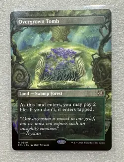 MTG Overgrown Tomb #0350 BORDERLESS Shock Land Lorwyn Eclipsed Rare ECL - Image 2