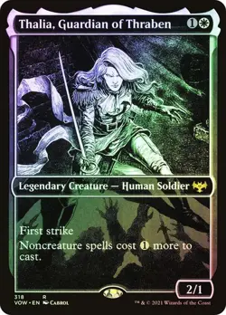 MTG THALIA, GUARDIAN OF THRABEN SHOWCASE FOIL Innistrad: Crimson Vow NM - Image 1