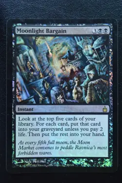 Magic The Gathering MTG MOONLIGHT BARGAIN FOIL Ravnica: City of Guilds LP Played - Image 1