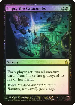 Magic The Gathering MTG EMPTY THE CATACOMBS FOIL Ravnica: City of Guilds NM - Image 1