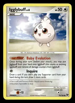 Igglybuff 70/106 Common Great Encounters Pokemon LP - Image 1