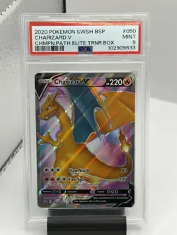 2020 Pokemon Charizard V SWSH Black Star Promo 050 PSA 9 MINT - Image 1