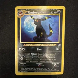 Pokemon TCG UMBREON Neo Discovery Unlimited Holo 13/75 English WOTC - NM- - Image 1