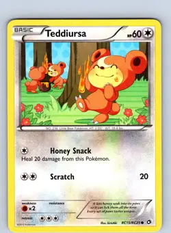 Pokemon: Legendary Treasures: Radiant Coll Teddiursa #RC15/RC25 Common,Holo .VO5 - Image 1