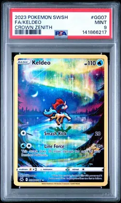 2023 POKEMON SWORD & SHIELD CROWN ZENITH #GG07 FULL ART/KELDEO PSA 9 - Image 1