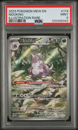 2023 POKEMON MEW EN-151 ILLUSTRATION RARE #174 NIDOKING PSA 9 - Image 1